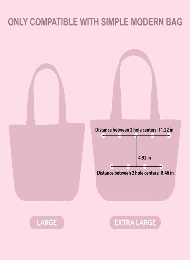 MITCHENIFY Clear Zipper Pouches Insert Compatible with Simple Modern Bag Large/Extra Large, Accessories for Rubber Beach Bag, Waterproof Plastic Pouches Inside, 2 Packs - Image 2